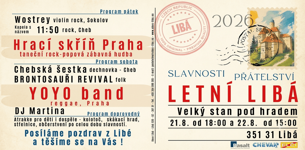 Slávnosti priateľstva - Letní Libá 2026